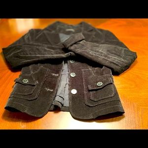 Sisley woman black velvet coat -Size 42 European